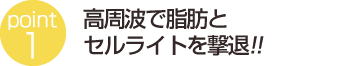 高周波で脂肪とセルライトを撃退!
